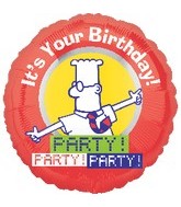 18" Dilbert It's Your Birthday! Party! Balloon