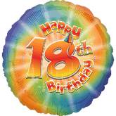 18" Happy 18th Birthday Mylar Balloon