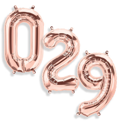 16" Northstar Brand Rose Gold Number and Letter Balloons