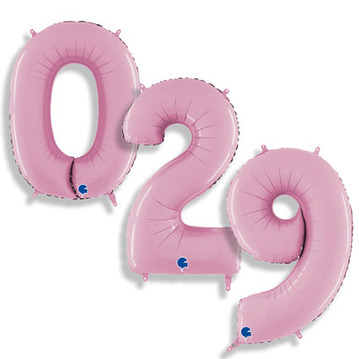 40" Europe Brand Baby Pink Number Balloons
