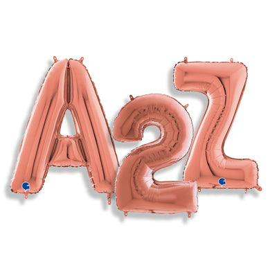 26" Europe Brand Rose Gold Number Balloons