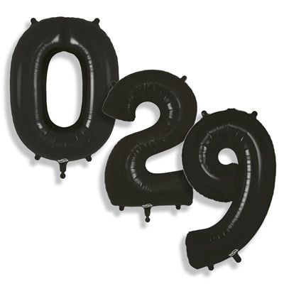 34" Oaktree Brand Black Numbers Balloons