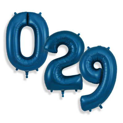 34" Oaktree Brand Navy Numbers Balloons