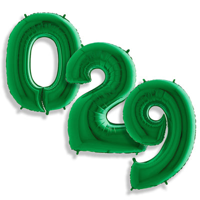 40" Europe Brand Green Number Balloons