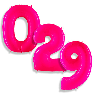 40" Europe Brand Fluorescence Pink Number Balloons