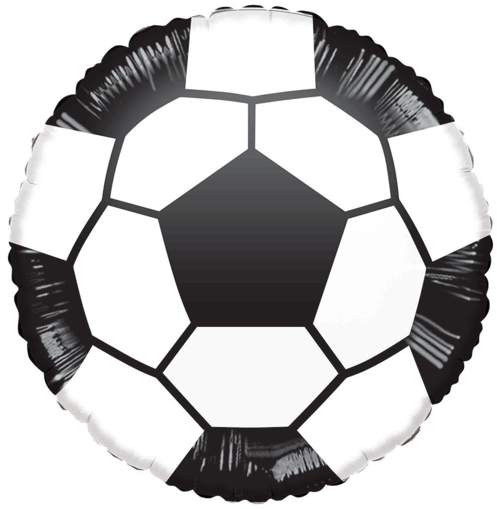 Uninflated 10 Inches Airfill Only Football Black/White Foil Balloon Manufacturered By MylarGram