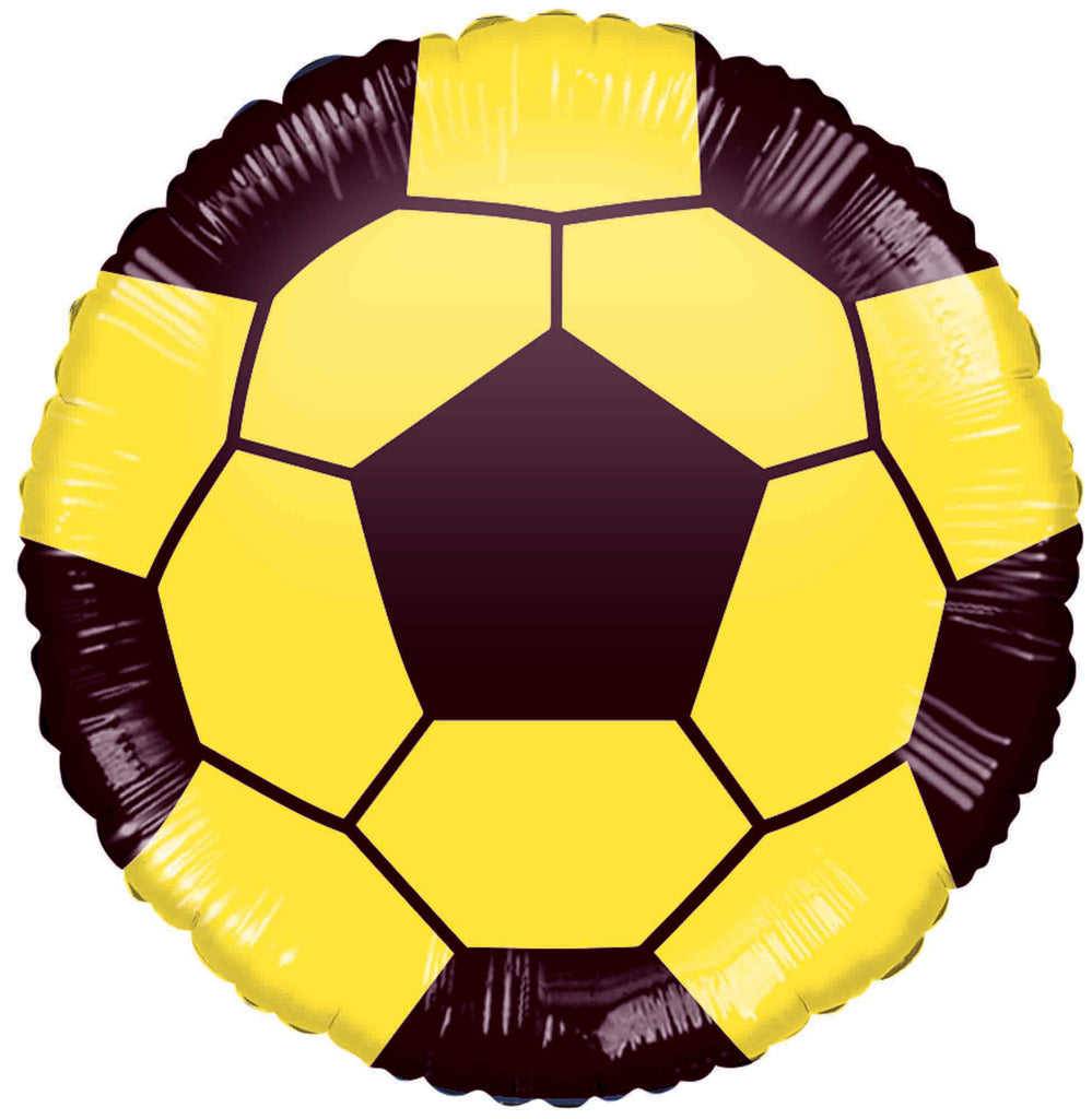 Uninflated 10 Inches Airfill Only Football Yellow/Black Foil Balloon Manufacturered By MylarGram