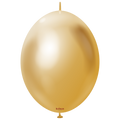 12 inches Kalisan BrandLinked Balloons Together Linking Balloons Called K Link Mirror Gold 50 Per Bag