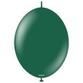 12 inches Kalisan BrandLinked Balloons Together Linking Balloons Called K Link Standard Dark Green 50 Per Bag