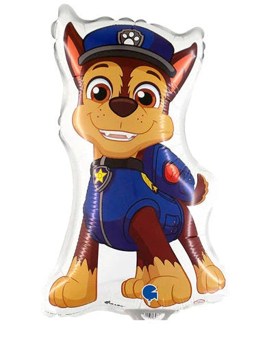 Uninflated 13" Airfill Only Paw Patrol Chase mini Foil Balloon Brand Name Grabo Balloons in Italy