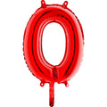 14" Airfill Only (Self Sealing) Number Zero Red Balloon