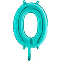14" Airfill Only (Self Sealing) Number Zero Tiffany Balloon