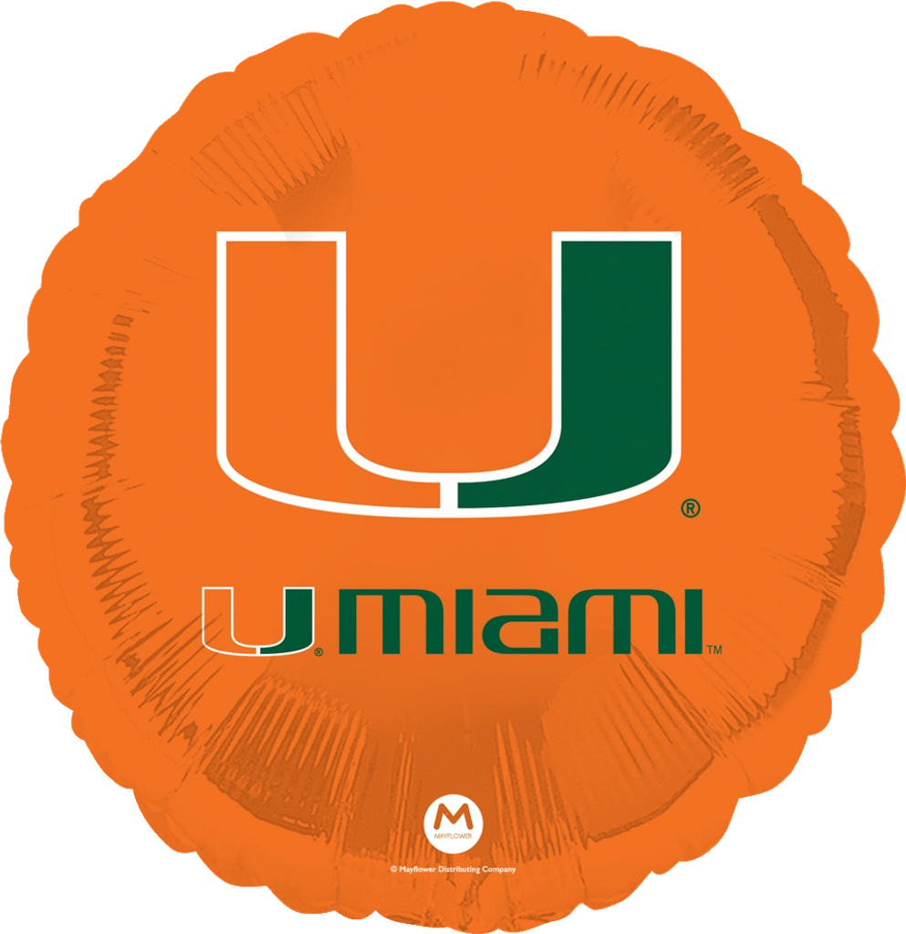 18 Inches University of Miami Foil Balloon