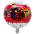 Not Inflated 18" Roblox White With Dots Foil Balloon Manufactured By Colour Wheel