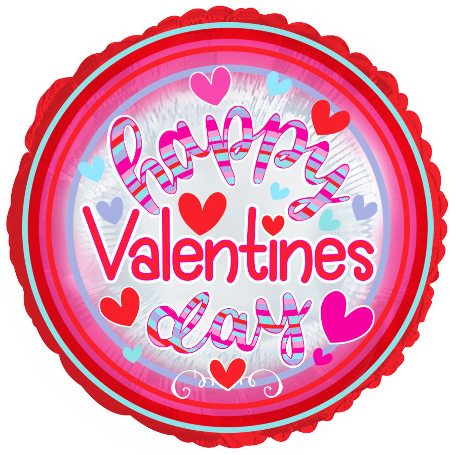 17 Inches Uninflated Happy Valentine's Day Font Design Foil Balloons