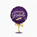 17" Glitter Diploma Grad Foil Balloon - Purple with Ribbon