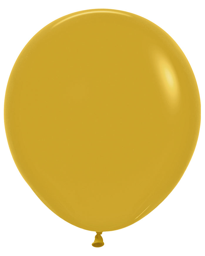 18" Sempertex Latex Balloons (25 Per Bag) Deluxe Mustard