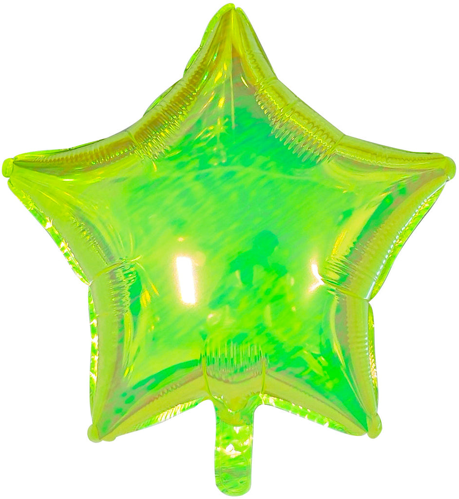 19 Inches Airfill Decor Only Pearl Lustrous Iridescent Green Star Balloons 