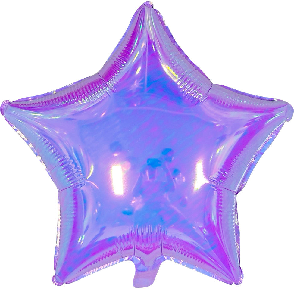19 Inches Airfill Decor Only Pearl Lustrous Iridescent Purple Star Balloons 