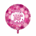 18" Happy 18th Birthday Pink Dazzeloon – No Neck