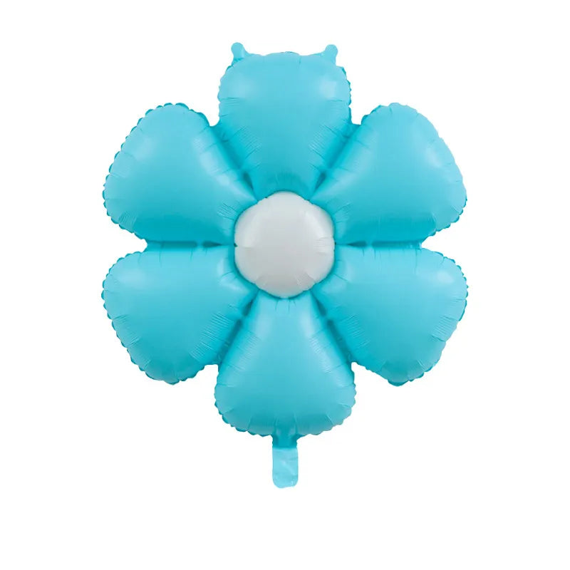 Not Inflated 19 Inches Airfill Only Macaron in the Color Blue Daisy Flower Balloon Imported By Color Wheel