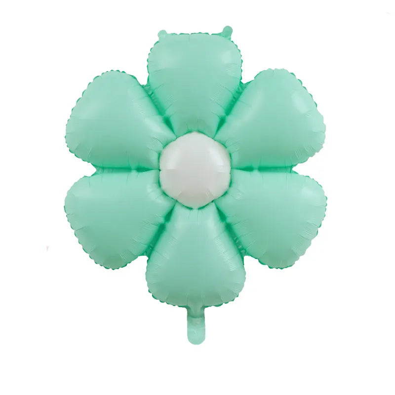 Not Inflated 19 Inches Airfill Only Macaron in the Color Green Daisy Flower Balloon Imported By Color Wheel