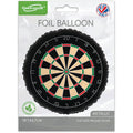 The 18" Dartboard Oaktree Brand Foil Balloon by Oaktree is a metallic party decoration with branding and recycling logos. Inflate with helium or air to use.