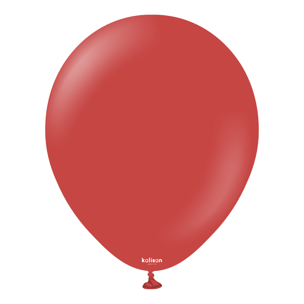 11223522 12 inches kalisan latex balloons standard deep red 50 per bag