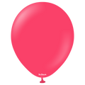 Un ballon en latex Kalisan de 30 cm, de couleur rose magenta standard, arborant le logo Kalisan près de la base et muni d'un petit nœud à son extrémité, est présenté sur un fond blanc uni.