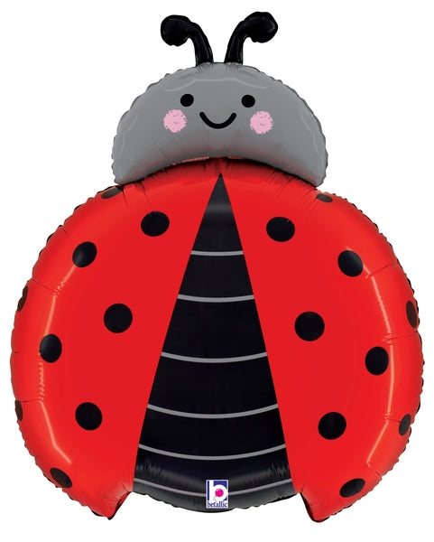 Flat Uninflated 24" LadyBug Foil Balloon Manufactured By Betallic LLC St. Louis, MO