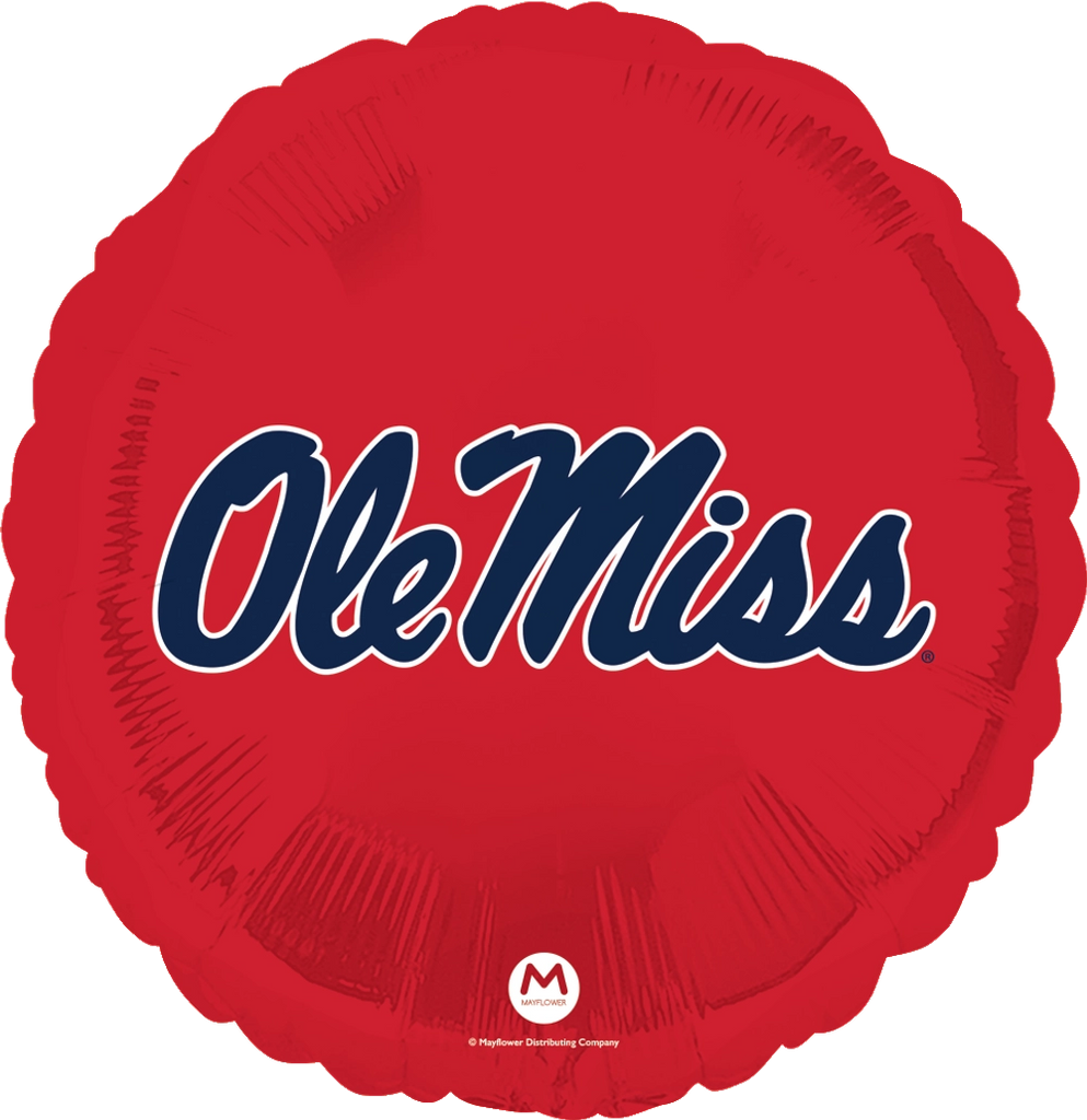 18 Inches University of Mississippi (Ole Miss) Foil Balloon