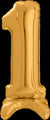25" Number Standup 1 Gold Foil Balloon