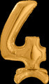 25" Number Standup 4 Gold Foil Balloon