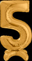 25" Number Standup 5 Gold Foil Balloon