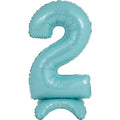 25" Number Standup 2 Pastel Blue Foil Balloon