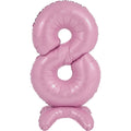 25" Number Standup 8 Pastel Pink Foil Balloon