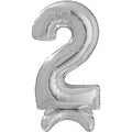 25" Number Standup 2 Silver Foil Balloon