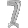 25" Number Standup 7 Silver Foil Balloon