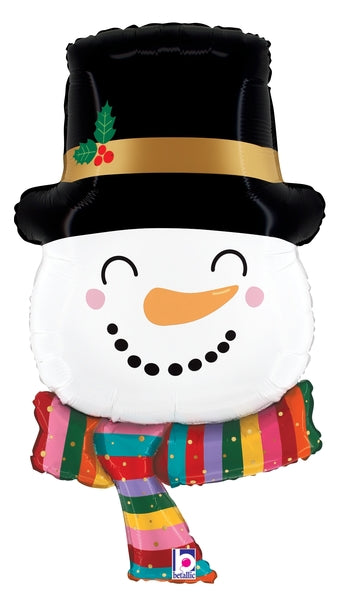 Uninflated 27 Inches Foil Balloon Shape Joyful Snowman Manufacturered By Betallic