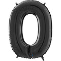 26" Midsize Foil Shape Balloon Number 0 Black