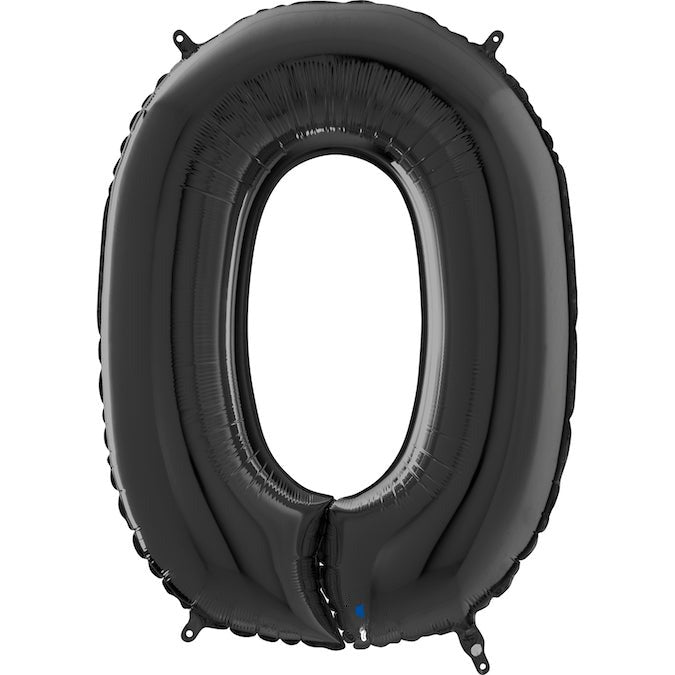 26" Midsize Foil Shape Balloon Number 0 Black