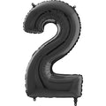 26" Midsize Foil Shape Balloon Number 2 Black