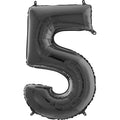 26" Midsize Foil Shape Balloon Number 5 Black
