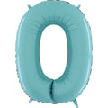 26" Midsize Foil Shape Balloon Number 0 Pastel Blue