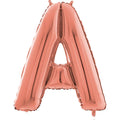 26" Midsize Letter Shape A Rose Gold Foil Balloon
