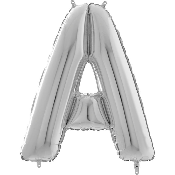 26" Midsize Letter Shape A Silver Foil Balloon