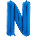 26" Midsize Letter Shape N Blue Foil Balloon