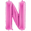 26" Midsize Letter Shape N Fuchsia Foil Balloon