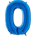 26" Midsize Letter Shape O Blue Foil Balloon