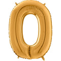26" Midsize Letter Shape O Gold Foil Balloon